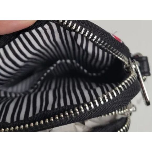 ~ NEW Brighton Hearts a Flutter Crossbody Bag Utility Black Red Love Silver Hrdw - Picture 6 of 13